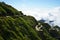 Zig Zag Road bends in Silk Route East Sikkim with Green nature in Background