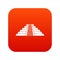 Ziggurat in Chichen Itza icon digital red