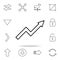 zigzag arrow icon. Detailed set of simple icons. Premium graphic design. One of the collection icons for websites, web design,