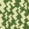 Zigzag doodle pattern isolated on green background. Handmade drawing vector illustration