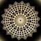Zigzag mandala pattern. Vector greek style background. Ornamental decorative backdrop. Geometric round radial ornaments. Zig zag