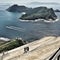 Zigzag path to the navigation lighthouse in the CÃ­es Islands, in the Atlantic Islands natural park in Vigo, Pontevedra