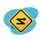 zigzag road sign. Vector illustration decorative design