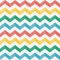 Zigzag seamless pattern. Chevron. Multicolored horizontal stripes. Vector illustration.