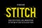 Zigzag stitch style font