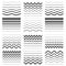 Zigzag and wavy line patterns set