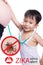 Zika pregnancy fear medical concept and virus danger concept. Is