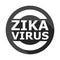 Zika virus alert, black and white with long shadow