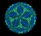 Zika virus. Atomic level structure, determined by cryo-EM. Causes Zika fever. Zika fever in pregnant women is associated with.