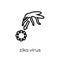 Zika Virus icon. Trendy modern flat linear vector Zika Virus icon on white background from thin line Diseases collection