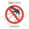 Zika virus infographic icon danger