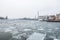 Zimana in the frozen port in Poland