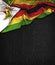 Zimbabwe Flag Vintage on a Grunge Black Chalkboard