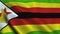 Zimbabwe flag waving in the wind. National flag Republic of Zimbabwe