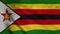 Zimbabwe flag waving in the wind. National flag Republic of Zimbabwe. 4K