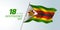Zimbabwe happy independence day vector banner, greeting card