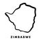 Zimbabwe map outline