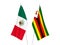 Zimbabwe and Mexico flags