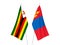 Zimbabwe and Mongolia flags