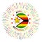 Zimbabwe national day badge.