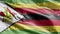 Zimbabwe textile flag waving on the wind loop