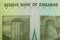 Zimbabwe twenty billion dollars banknote