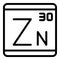 Zinc element icon outline vector. Vitamin food