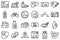 Zinc icons set outline vector. Mineral supplement