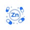 zinc mineral icon on white