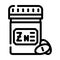 zinc pills trace elements line icon vector illustration