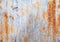 Zinc rough rusty texture wall background with copy space add text