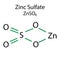 Zinc sulfate, great design for any purposes. Zinc sulfate formula. Vector illustration. stock image.