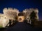 Zindan gate at Belgrade fortress, Serbia, at night