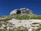 Zindlenspitz Mountain above the valley Wagital or Waegital and alpine Lake Wagitalersee Waegitalersee, Innerthal