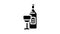 zinfandel red wine glyph icon animation