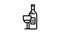 zinfandel red wine line icon animation
