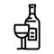 zinfandel red wine line icon vector illustration