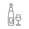 zinfandel red wine line icon vector illustration