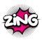 Zing Comic book explosion bubble vector illustration