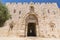 The Zion Gate in the walls of the old city of Jerusalem, Israel