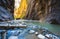 Zion narrow  with  vergin river in Zion National park,Utah,usa