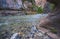 Zion narrow  with  vergin river in Zion National park,Utah,usa