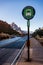 Zion Shuttle Sign At The Beginning Of The Restricted Canyon Intersection