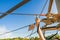 Zipline equipment for safety,  adventure in  high ropes course