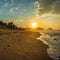 Zipolite beach at sunrise, Pacific coast of Mexico