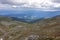 Zirbitzkogel - Panoramic aerial view of Lavanttal Alps and Koralpe seen from Zirbitzkogel, Seetal Alps, Styria, Austria,