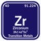 Zirconium Periodic Table of the Elements Vector illustration eps 10