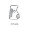 Zither linear icon. Modern outline Zither logo concept on white