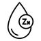 Zn drop icon outline vector. Zinc vitamin