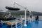 Zodiac boat at the expedition ship `Ventus Australis` during fjords of Tierra del Fuego cruise